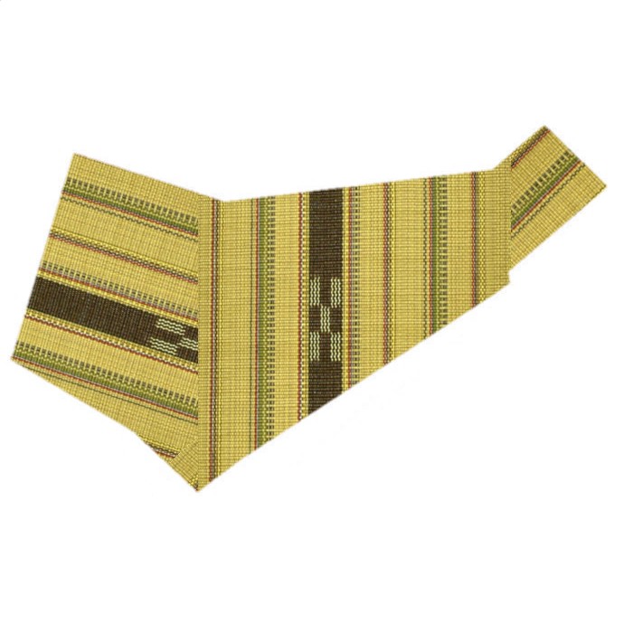 八重山ミンサー 半幅帯 クガニ｜黄金に映える縞文様の帯 | hanaito